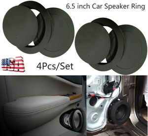 4 Pcs 6.5'' Car Speaker Ring Bass Door Trim Sound Coil Sealing Insulation Cotton
