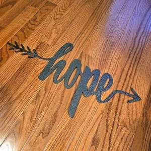 "Hope" Arrow Decorative Metal Wall Sign - Picture 1 of 8