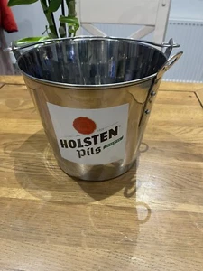 Vintage Holsten Pils Metal Ice Bucket & Bottle Opener Retro Rare, Garden Pub - Picture 1 of 11