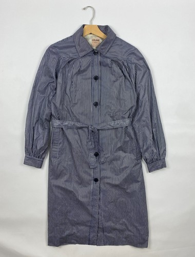 RARO trench donna vintage anni 90 Celine Paris a righe con cintura