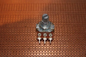 100K Ohms Linear Potentiometer (Variable Resistor) 3 pin 15mm Shaft - Picture 1 of 2