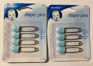 NIP-8 LIGHT BLUE GERBER DIAPER PINS-ship free - Picture 1 of 1
