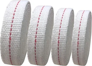4 Rolls Oil Lamp Wick 1/2, 3/4, 7/8 Inch Flat Cotton Wick 6.5 Ft/roll Red Stitch - Picture 1 of 3