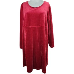 Red Velvet Long Sleeve Maternity Tunic Size Small - Picture 1 of 4