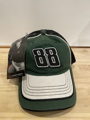 De colección Dale Earnhardt Jr Sombrero Negro Verde Amplificador Trucker 88 Nuevo Chase Auténtico Foto 1 de 4