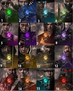NEW Mortal Kombat II All Character Posters Johnny Cage, Raiden 13X19 CARDSTOCK - Picture 1 of 6