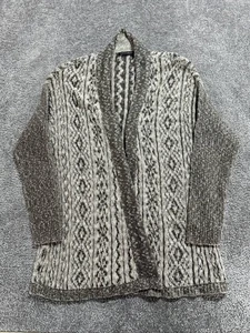 Peruvian Connection Cardigan Sweater Womens XL Multi Printed Cotton Open Front - Picture 1 of 10