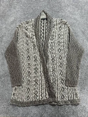 Peruvian Connection Cardigan Sweater Womens XL Multi Printed Cotton Open Front - Image 1 of 4