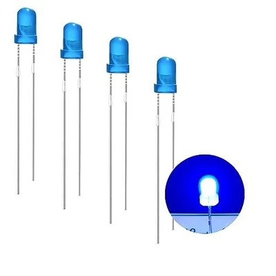 Diodes Led 3mm 120 Pièces Bleu Diodes Électroluminescentes 3V 2pin Diode Diff... - Photo 1/4