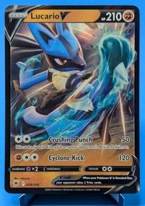 Juego de cartas coleccionables Pokémon Lucario V 78/189 2022 ultra raro resplandor astral casi nuevo - Imagen 1 de 3