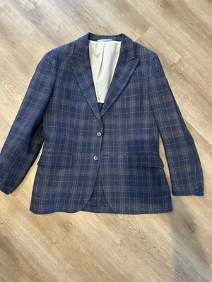 Gant Rugger New Haven the Shawler Linen Plaid Jacket 50 us 40 $695  - Изображение 1 из 4