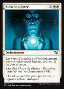 Magic The Gathering MTG AURA OF SILENCE FRENCH Commander 2015 NM Near Mint - Picture 1 of 1