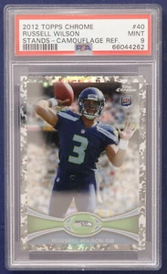 2012 Topps Chrome #40 Russell Wilson Camo Refractor PSA 9 MINT #d /499 - Picture 1 of 2