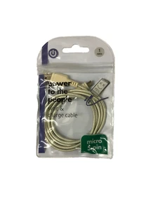 USB / micro 5 pin USB sync & charge cable - white - 1 metre long - Zdjęcie 1 z 2