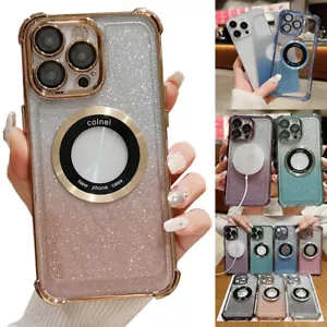 Clear 4 Corner Shockproof MagSafe Case for iPhone 11 12 13 14 15 16 Pro Max - Picture 1 of 36
