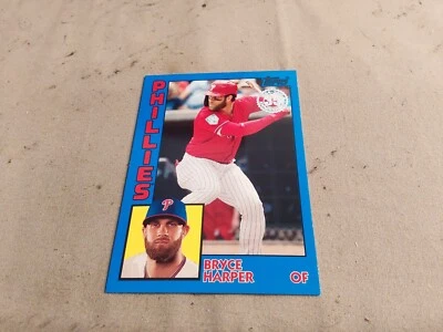2019 Topps Baseball No 84 38 Bryce Harper Blue 1984 - Image 1 of 2