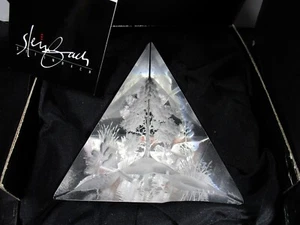 Steinbach Crystal Forest Scene SIGNED Large Paperweight Figurine 5" H With Box - Picture 1 of 10