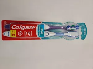 Colgate 360 gradi adulto testa piena, spazzolino medio doppio, 2 pezzi, colore casuale - Foto 1 di 1