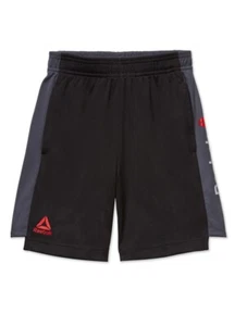 Reebok Boys Amped Athletic Basketball Training Shorts Black Gray M L XL XXL (DM) - Picture 1 of 10