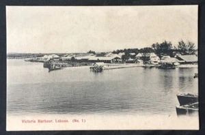 1900's Labuan North Borneo Postcard - Victoria Harbour - Picture 1 of 2