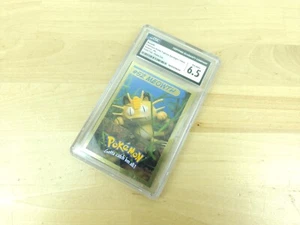 Meowth 52 Pokemon Card Hasbro Toy Wishes Magazine 1999 Foil Hand Cut - Picture 1 of 8