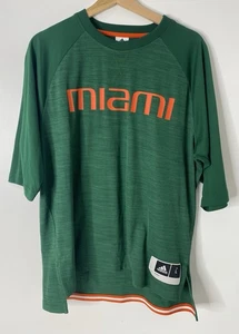 CAMISETA ADIDAS UNIVERSITY MIAMI HURRICANE FUTBOL CLIMALITE VERDE GRANDE - Imagen 1 de 4