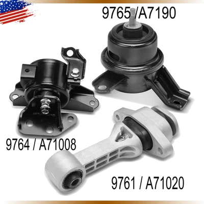 3 PCS Front Motor & Trans Mount FIT 2010-2011 Kia Soul 1.6L & 2.0L- Manual Trans — 第 1/4 张图片