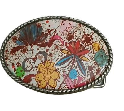 Hebilla de cinturón vintage Princess & Butch años 60’s,70 Flower Power Hippie Boho Foto 1 de 4