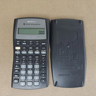Texas Instruments BA II Plus Financial Calculator Business Analyst + Cover - Image 1 of 4