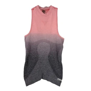 Canotta Gymshark taglia S canotta senza cuciture rosa grigio ombretto traspirante palestra - Foto 1 di 8