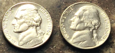 1962  P & D  Jefferson Nickel - BU Set Pulled From OBW Rolls - Image 1 of 2