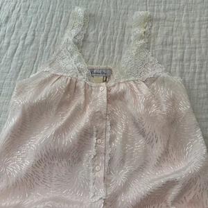 Camisón lencería vintage Christian Dior rosa encaje ribete lencería grande *defectos - Imagen 1 de 9