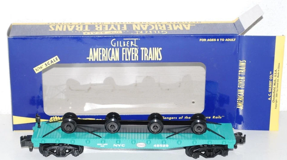 Lionel American Flyer S 6-48529 NYC Flatcar With Wheel Load 2001