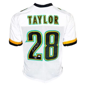 Fred Taylor Signed Jacksonville White Throwback Football Jersey (JSA) - Picture 1 of 3