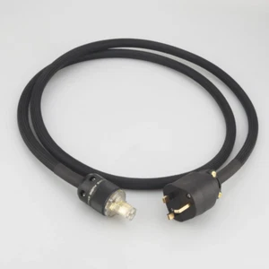 Amplificador HIFI Cobre Puro Enchapado en Oro Reino Unido IEC CA Hembra Macho Enchufe Cable de Alimentación - Imagen 1 de 11