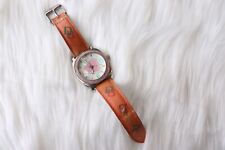 DOONEY & BOURKE PINK CRYSTAL WATCH 7.75" STAINLESS STEEL BACK NEW BATTERY