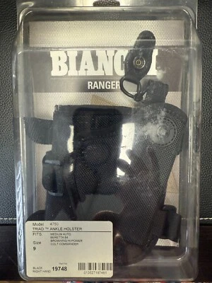 Bianchi 4750 Ranger Triad Ankle Holster Black, Size 09, Right Hand 19748 - Image 1 of 2