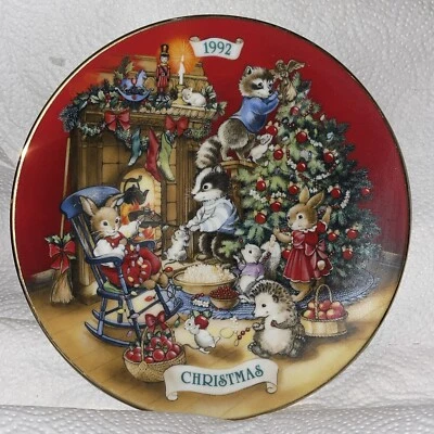 Plato decorativo vintage 1992 Avon porcelana compartir navidad con amigos Foto 1 de 3