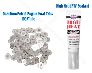 ⭐Brock Gasoline/Petrol Engine Heat Tabs with High Heat Adhesive - 100/Tube. SET - Picture 1 of 3
