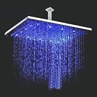 Cascada Bathroom Shower Set with 16” Rainfall Square LED Shower Head