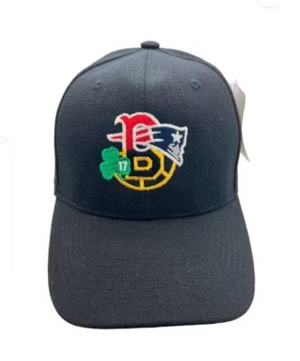 Boston 4 Team Logo BASEBALL CAP hat New England Patriots Red Sox Bruins Celtics - Image 1 of 3