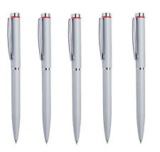 Rotring Pens Sydney  Satin Steel & Silver Metal Ballpoint Pens Lot Of 5 Pens New