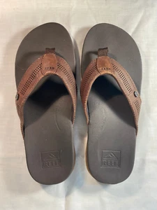 Nuevas Sandalias REEF Cojín Lux Chanclas Para Hombre Cuero Marrón Sin Cordones B-20 - EE. UU. 8 - Imagen 1 de 5