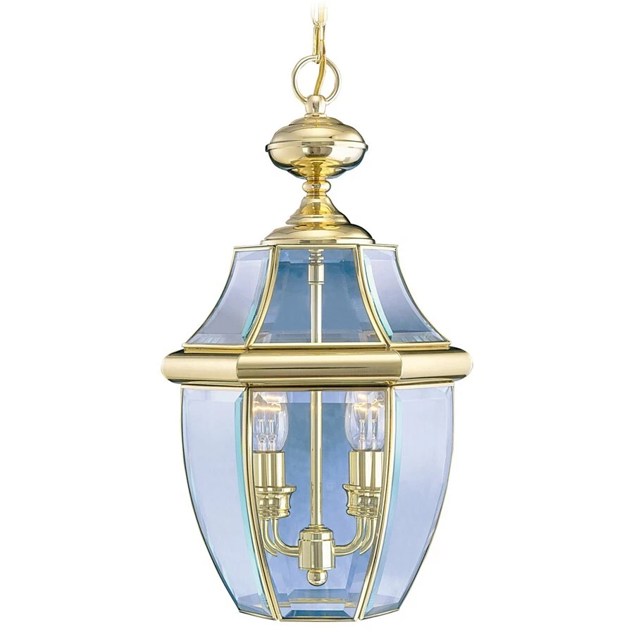 Livex Lighting 2255-02 Monterey Outdoor Pendant or Chandeller Polished Brass