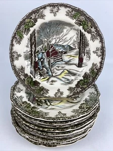 Johnson Bros Friendly Village Sugar Maples Bread Dessert Plates (set of 10) - Picture 1 of 9