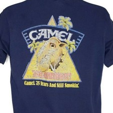 Camel Cigarettes T Shirt Vintage 80s 75th Anniversary Promo Made In USA Large