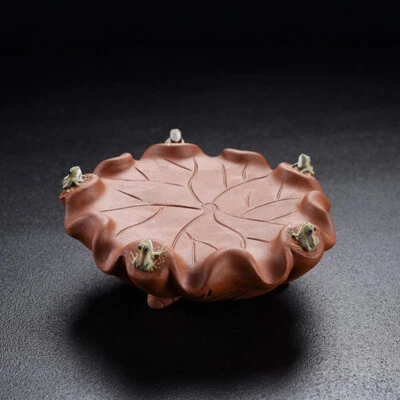Creative Tea Pet Zisha Frog Statue Water Squirting Pot Holder Tray Decoration Foto 1 de 4