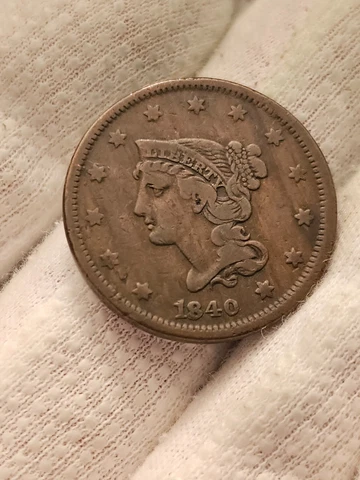 1840/18 Large Cent Overdate 1840, Small Date Over Large 18 Cover