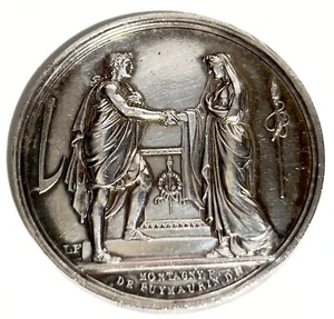 Jeton de mariage en argent art déco 1920 hotel Néo-classicisme classique - Picture 1 of 2