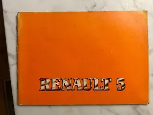 Libretto Uso E Manutenzione Renault 5 - Foto 1 di 6